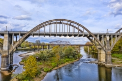 Cotter bridge, low angle. Not all drone shots need to be from 400ft. This is an angle you can't get without a drone though.