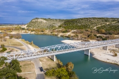 Junction City Park. In 2018 this park on the South Llano River was washed away in a serious flood. The RV park was washed away with loss of life. It's back up and running but looks very different. The flood reached the road bridge in this photo.